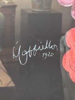 Grande affiche de 1920 de Cinzano encadrée dans un cadre personnalisé audacieux