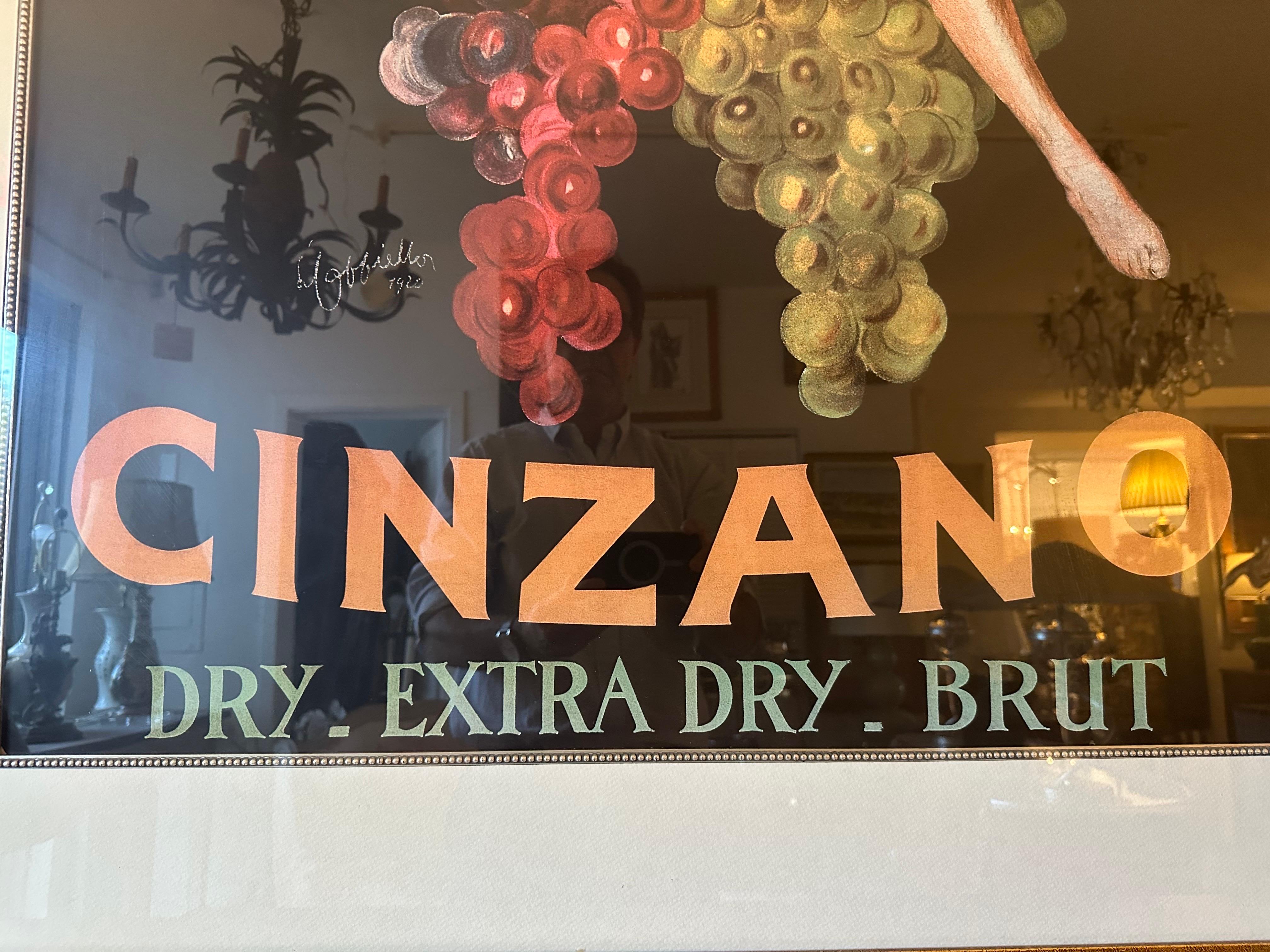 This timeless Cinzano poster by Leonetto Cappiello was commissioned by the brothers Giovanni Giacomo and Carlo Stefani Cinzano as part of an avant-garde advertising campaign to convey their brand of vermouth's storied  past with a 1920's flair. This