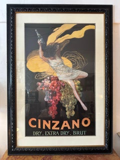 Gran Póster Cinzano 1920 enmarcado en un atrevido marco personalizado