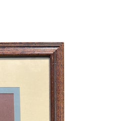 Large Framed Equine Horse Portrait Drawing of Horses in Brown Pencil Pastel