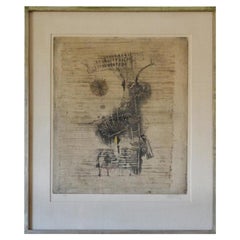 Large Framed Lithograph by Tony Friedlaender