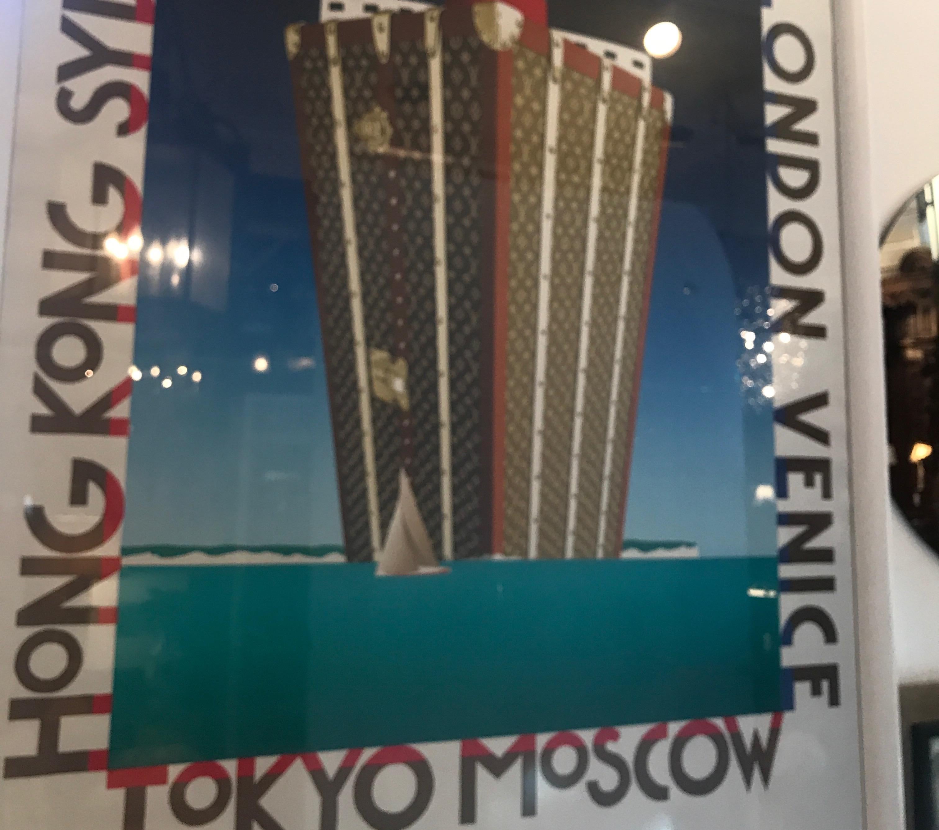 Large Framed Louis Vuitton Framed Travel Poster, 20th Century 8