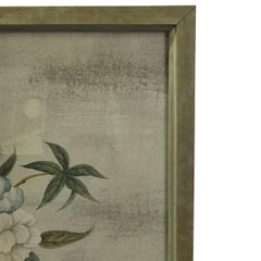 Large Framed Modern Midcentury Chinoiserie Wallpaper Panel by Gracie