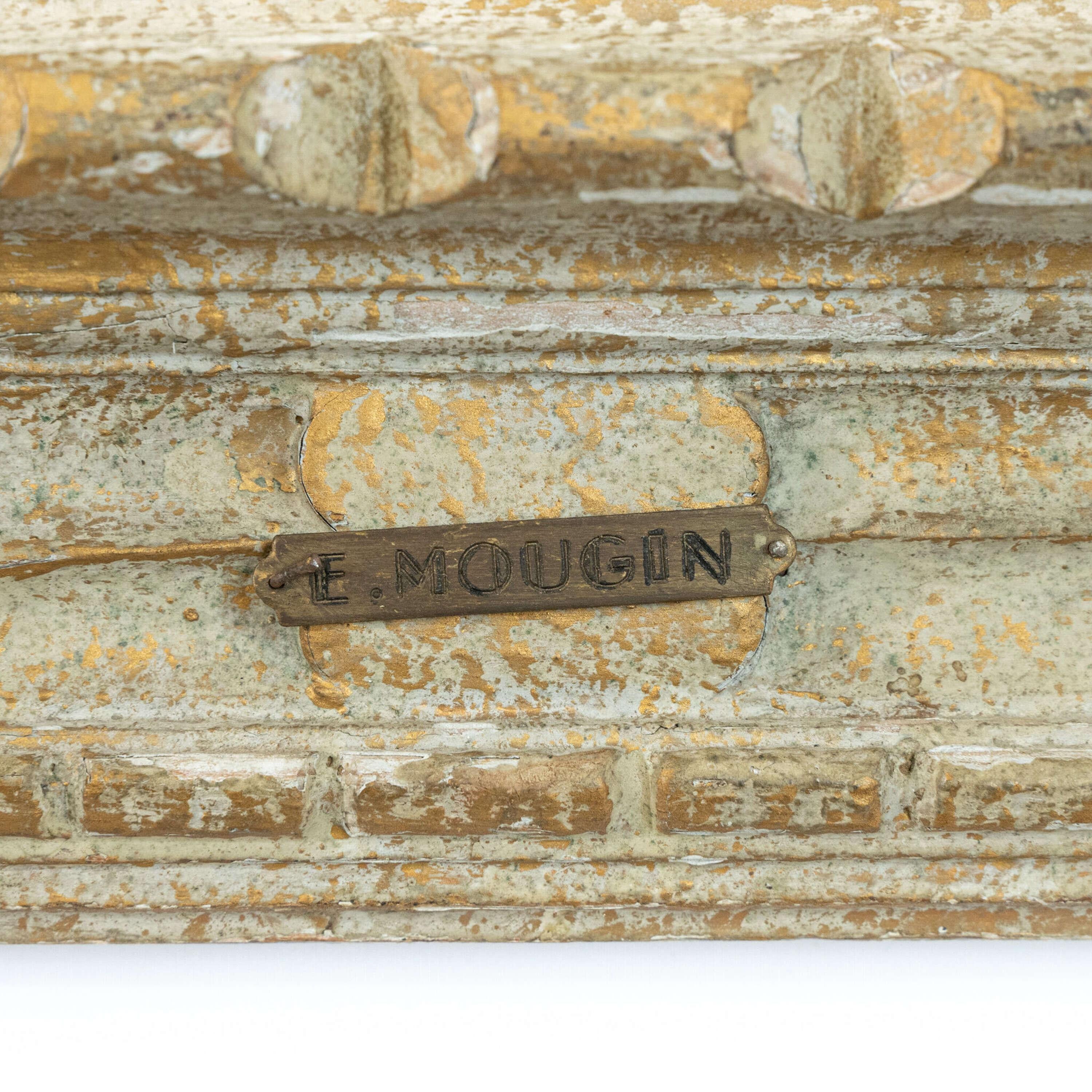 Großes gerahmtes Öl auf Karton: Eugène Mougin, Landhaus in Beauchène Frankreich (Französisch) im Angebot