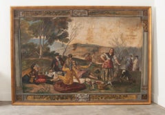 Spanish 18th C. Framed Goya Tribute Painting “La Merienda” by A. Minguez