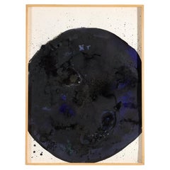 Grande peinture encadrée d
une planète par Thierry Despont