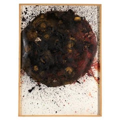 Grande peinture encadrée d
une planète par Thierry Despont