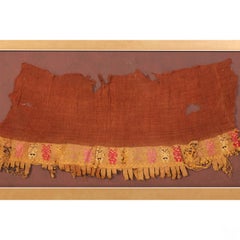 Large Framed Pre-Columbian Woven Textile Fragment from Chimu Chancay Culture