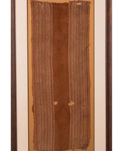 Large Framed Pre-Columbian Woven Textile Panel Inca Culture Peru