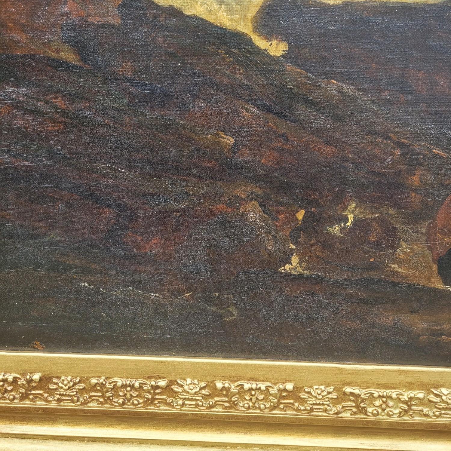 Large Framed Seascape In The Style Of Vernet, Late 17th/early 18th Century im Angebot 8