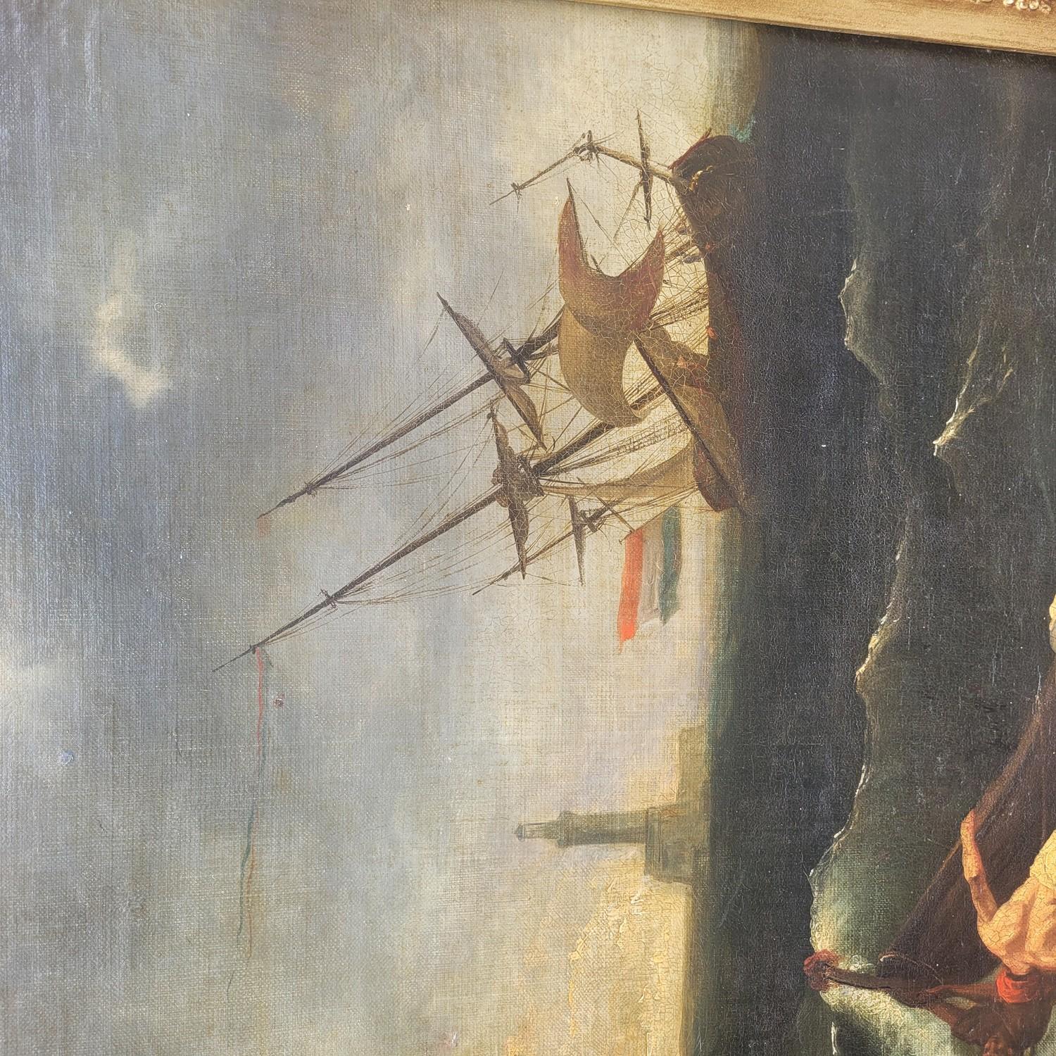 Large Framed Seascape In The Style Of Vernet, Late 17th/early 18th Century im Angebot 3