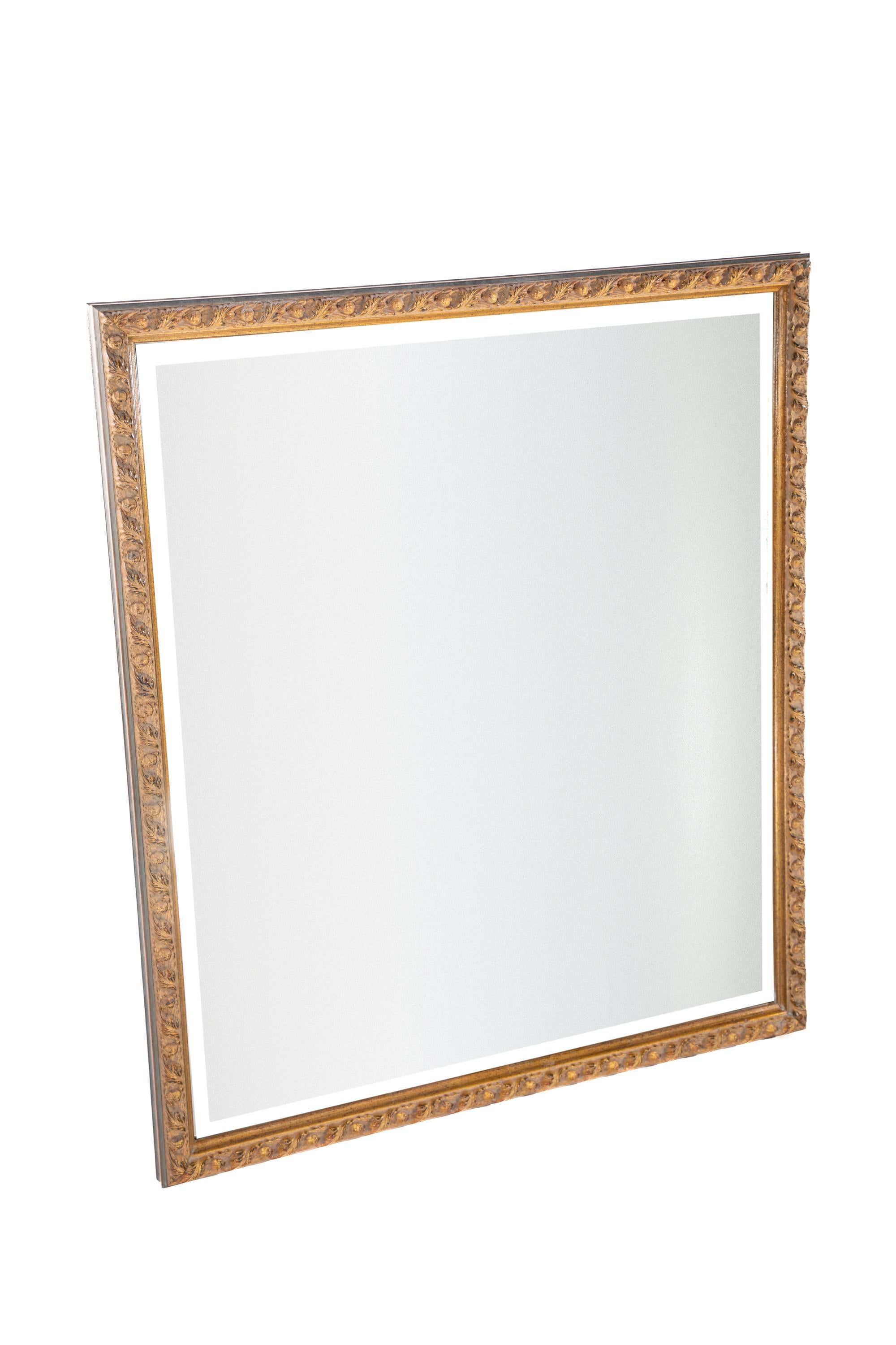 20th Century Large Framed Wall Mirror For Sale