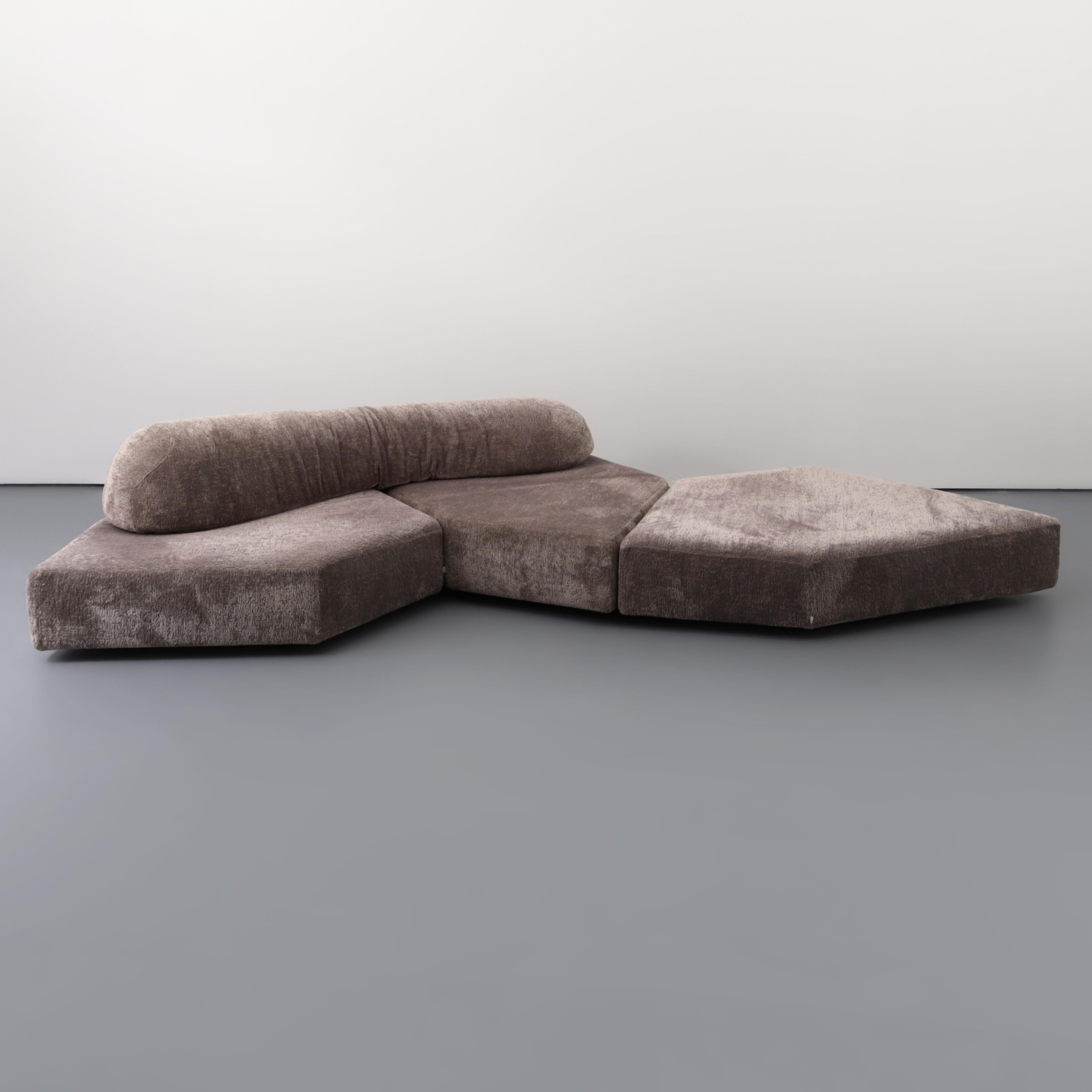 Artist/Designer; Manufacturer: Francesco Binfare (Italian, b. 1939); Edra (Italy)
Marking(s); notes: Edra label, Edra imprint
Materials: upholstery, plastic (feet)
Dimensions (H, W, D): inquire (sizes listed on 1stdibs are inaccurate) 
Additional