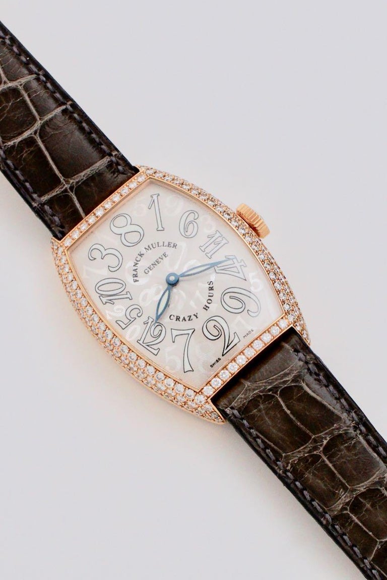 franck muller crazy hours diamond studded watch price