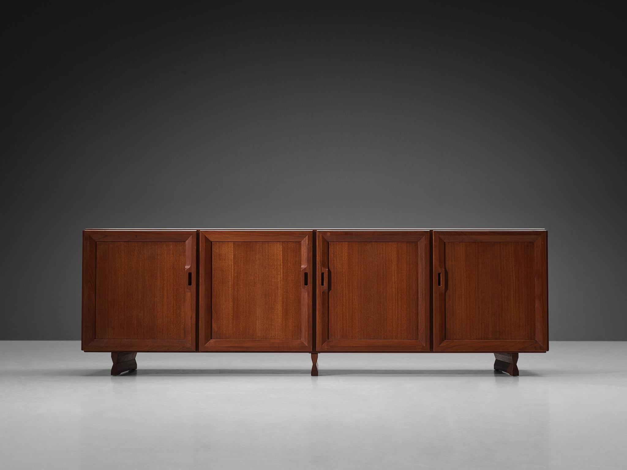 Large Franco Albini for Poggi 'MB15' Sideboard in Teak  In Good Condition For Sale In Waalwijk, NL