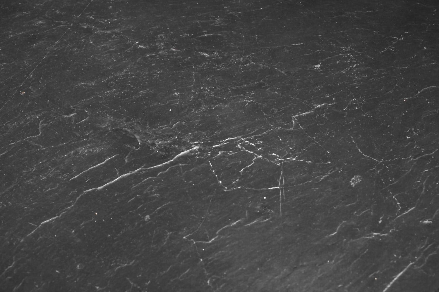 Large François Arnal coffee table with slate top from the 60s In Fair Condition For Sale In Ternay, Auvergne-Rhône-Alpes