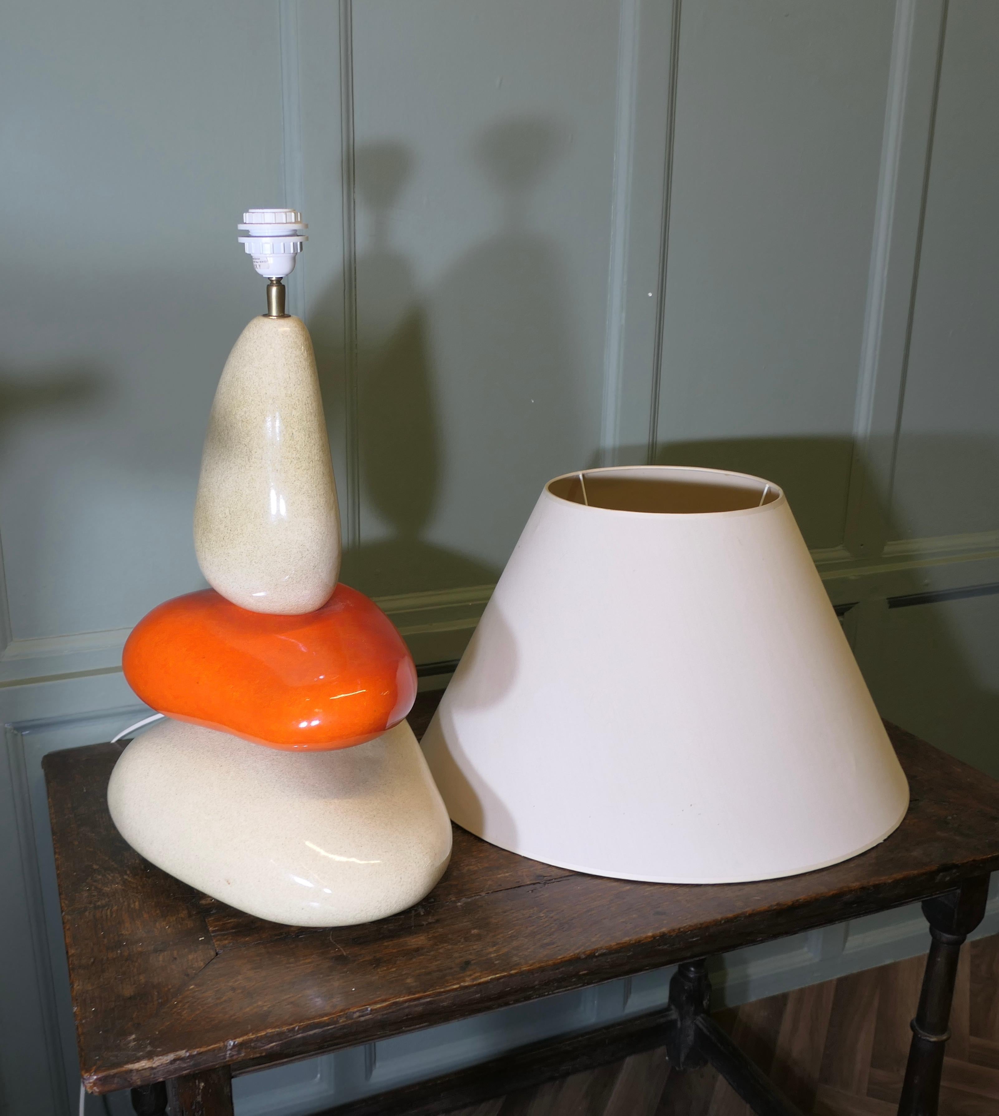 Large Francois Chatain Pebble Lamp from France  A Charming piece For Sale 1