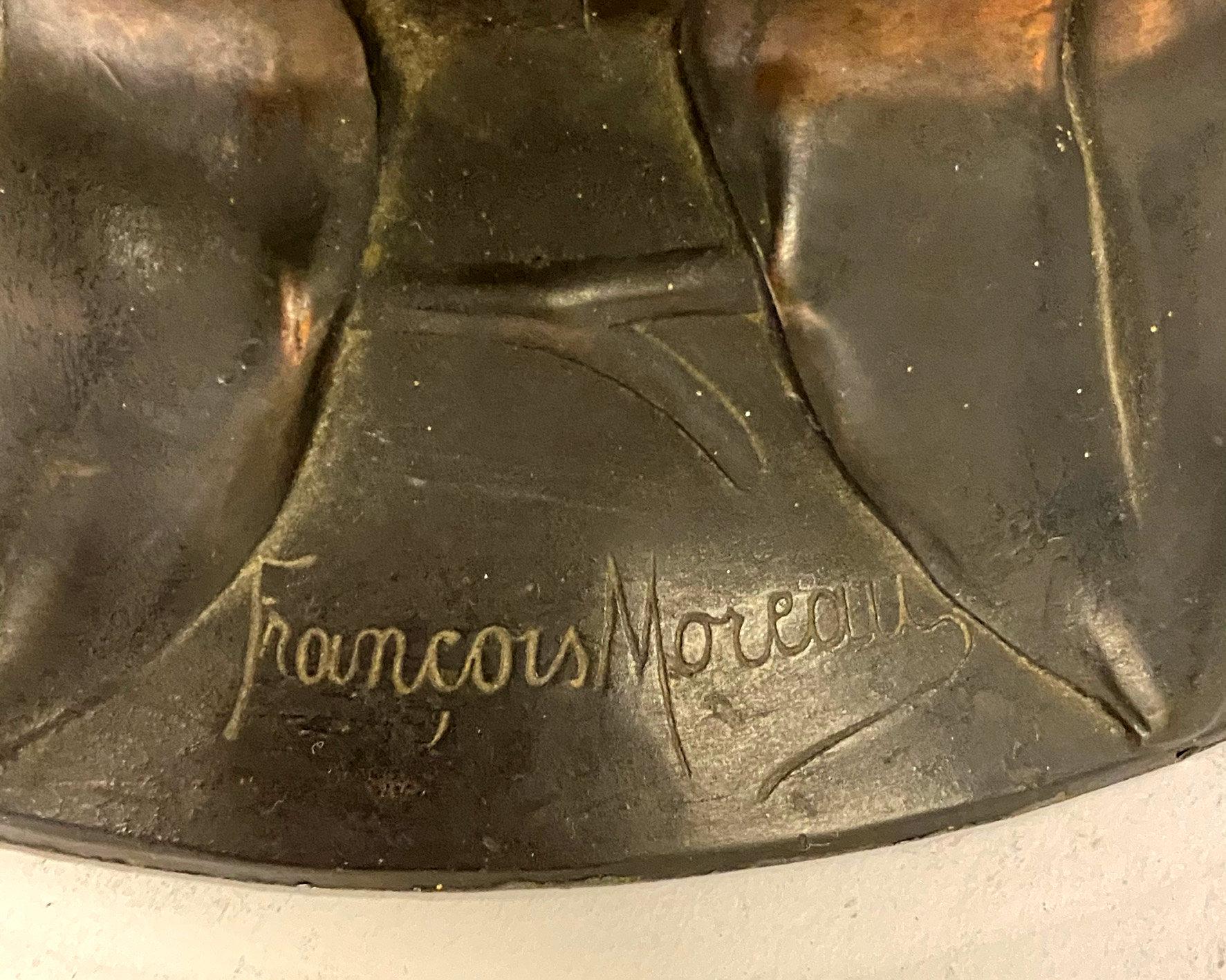 Gran jarrón de metal Art Nouveau François Moreau en venta 3