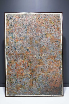 Großes Mixed Media-Gemälde von Frank Faulkner auf Leinen in Rahmen