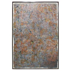 Großes Mixed Media-Gemälde von Frank Faulkner auf Leinen in Rahmen