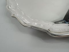 Großes Frank Smith Chippendale Sterling Silver Tablett mit Piecrust Rim