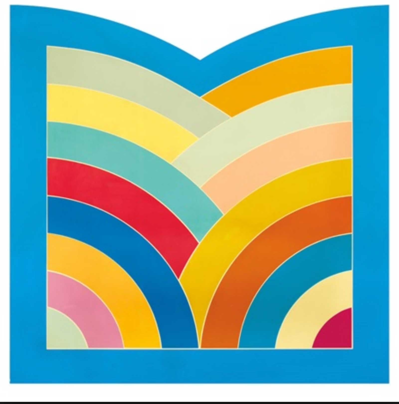 Large Painting on Board in Style of Frank Stella's Award Winning MOMA Logo For Sale 9
