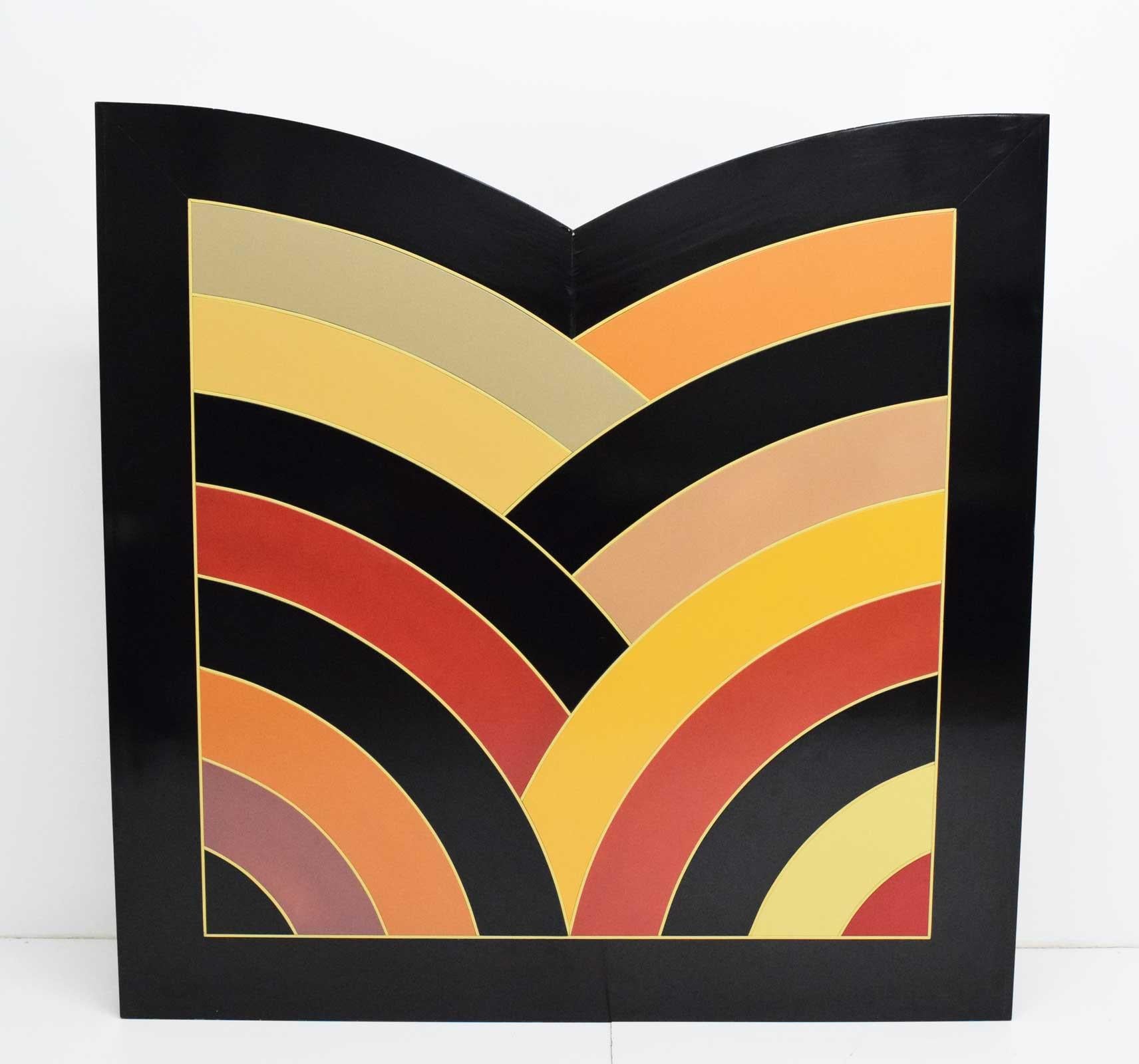 In 1969, Frank Stella was awarded the commission for the Metropolitan Museum's Centennial logo. The logo design was called the 