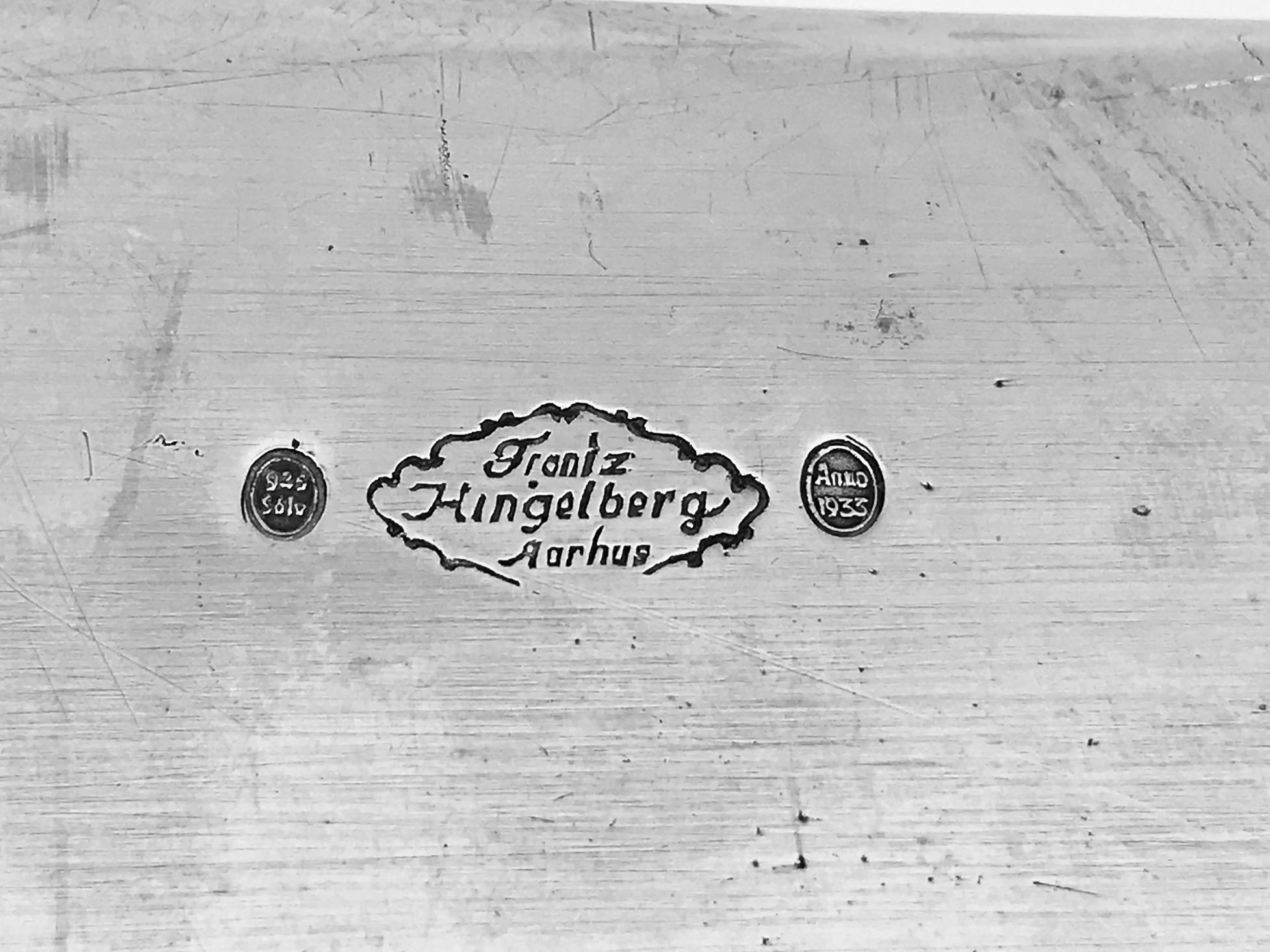 Hammered Large Frantz Hingelberg Sterling Silver Box, 1933