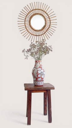 Große Fratelli Fanciullacci Sgraffito-Keramikvase, restauriert im Kintsugi-Stil