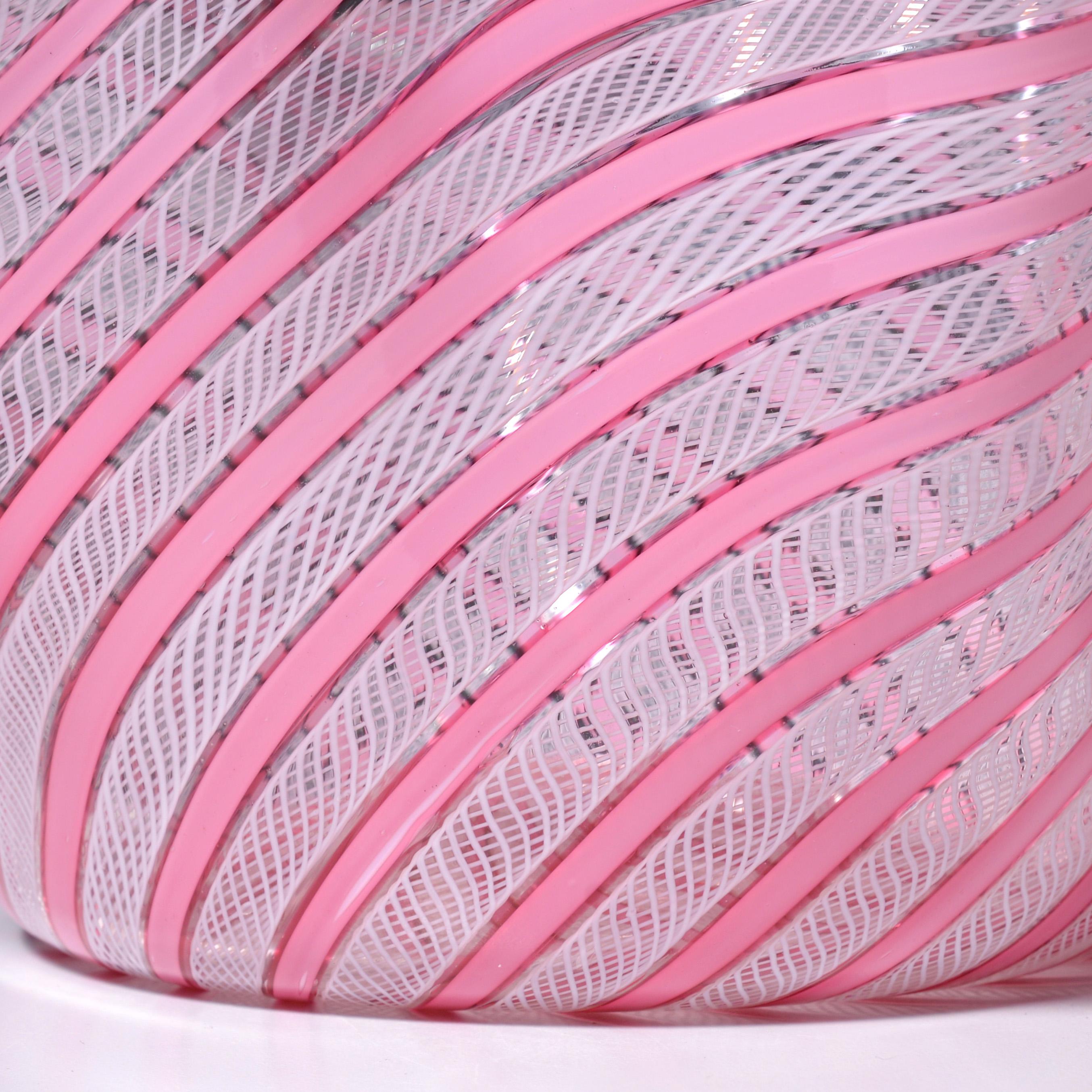 Vetro soffiato Vaso a fazzoletto grande Fratelli Toso FAZZOLETTO, Leslie Collections in vendita