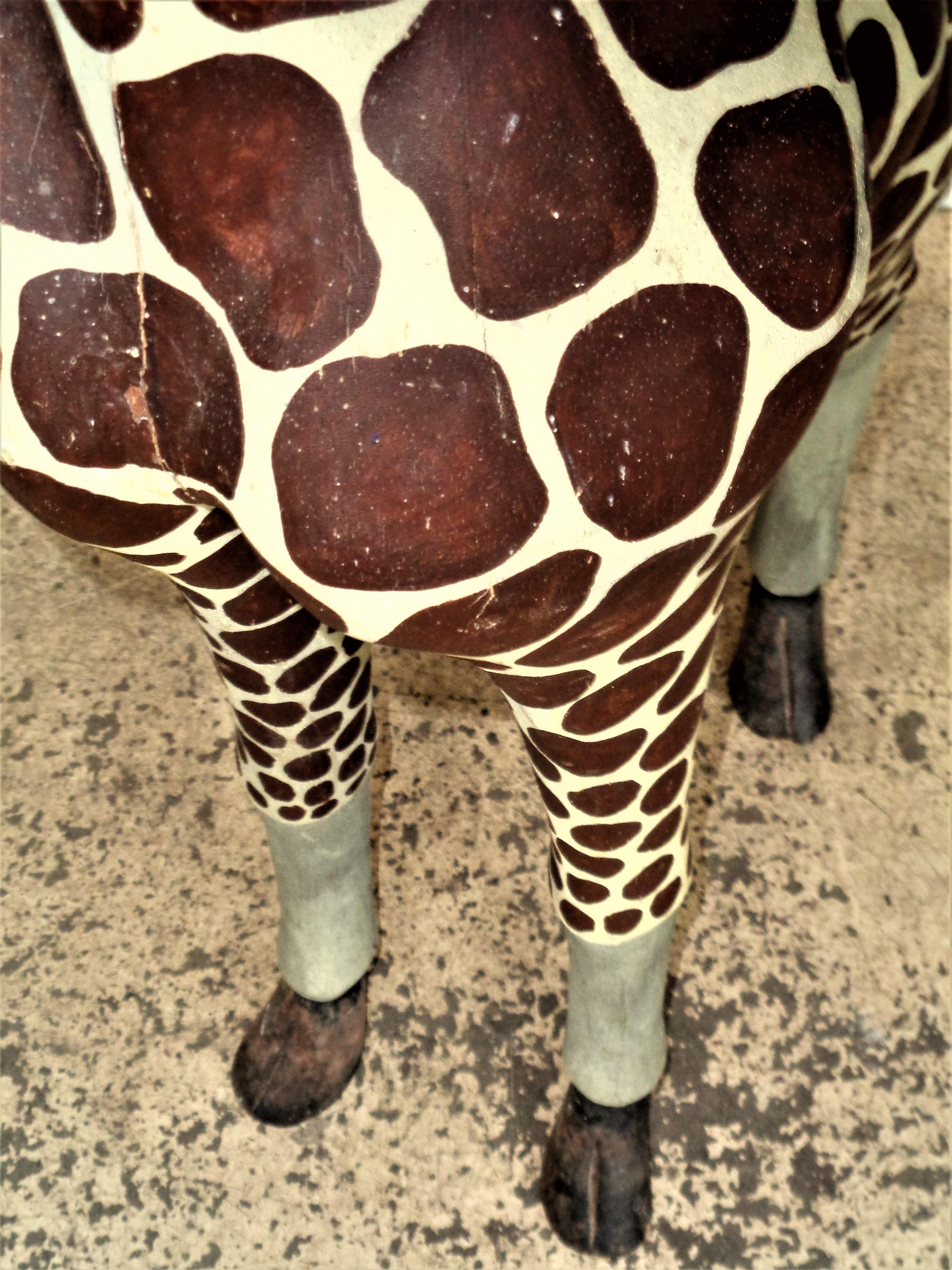 large wooden giraffe