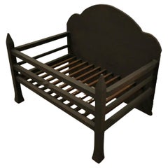 Grand panier à feu sur pied, grille à feu en fer