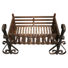Large Free Standing Fire Basket, Iron Fire Grate The grate is made in cast iron