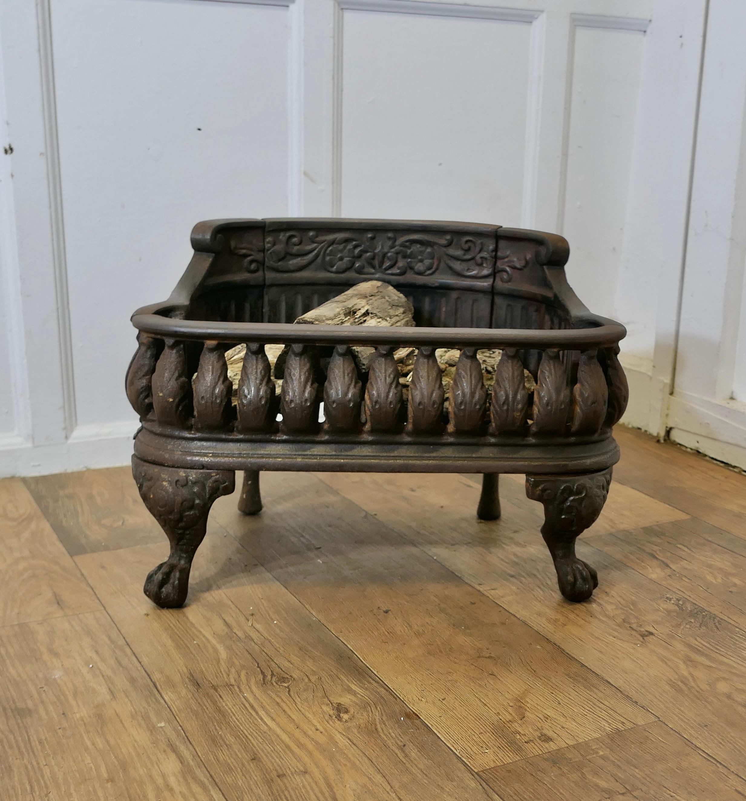 Victorian Large Free Standing Fire Grate with Swivel Action Opening For Sale