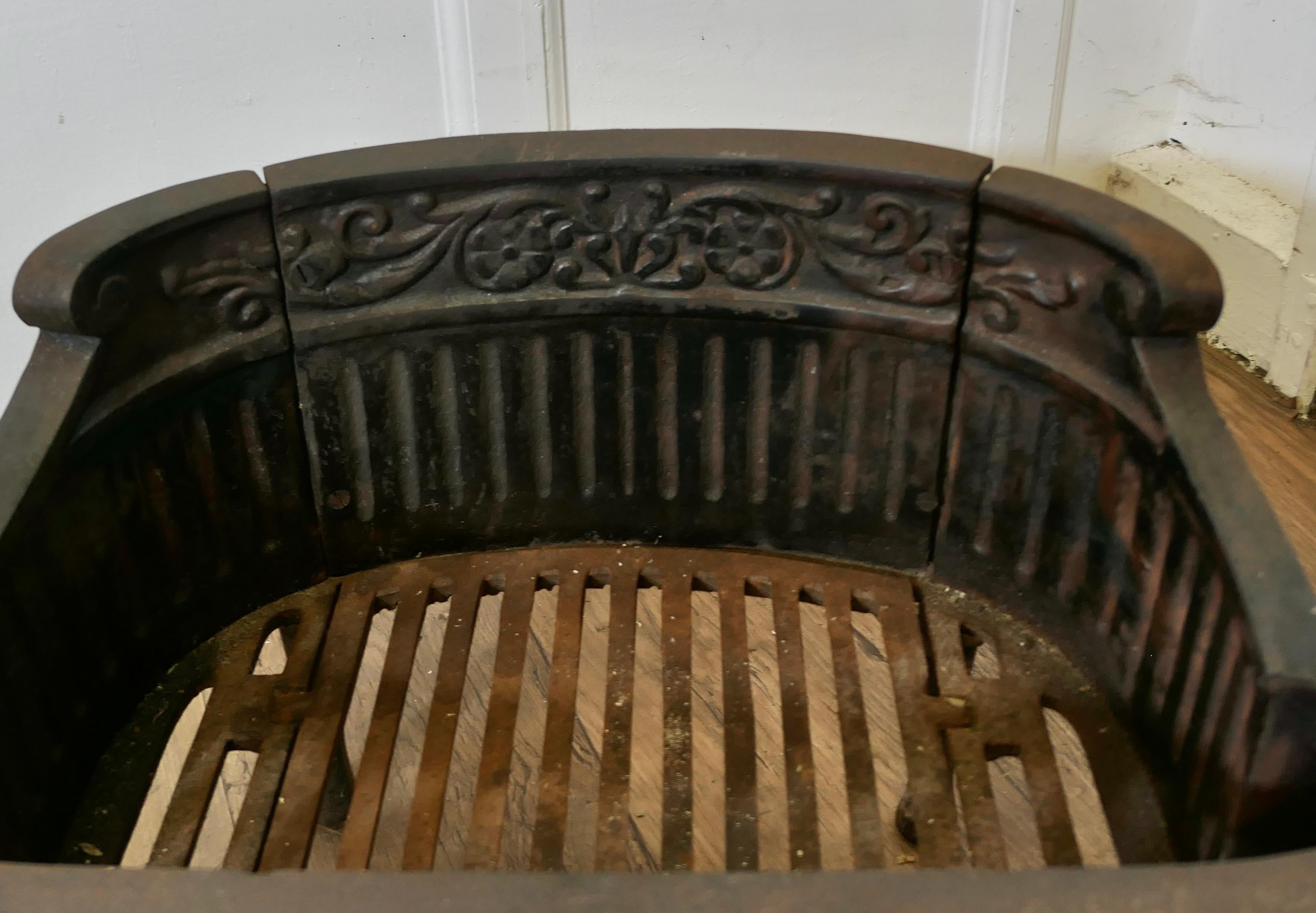 Large Free Standing Fire Grate with Swivel Action Opening For Sale 1