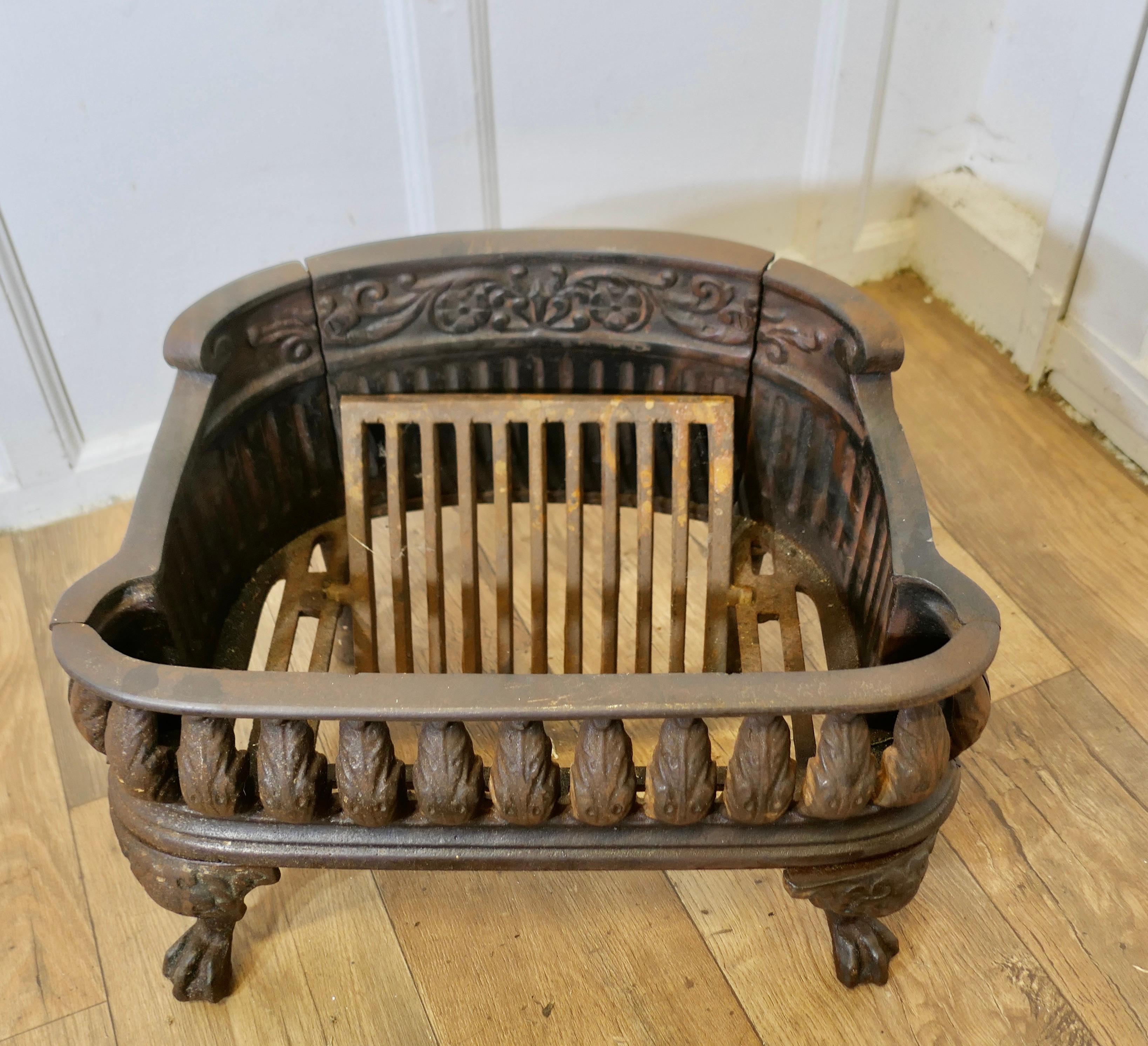 Large Free Standing Fire Grate with Swivel Action Opening For Sale 2