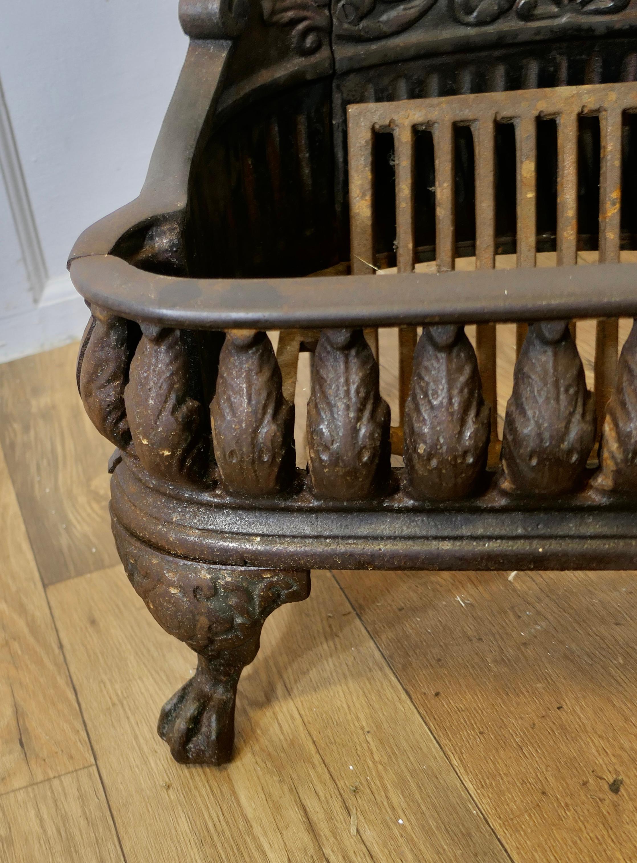 Large Free Standing Fire Grate with Swivel Action Opening For Sale 3