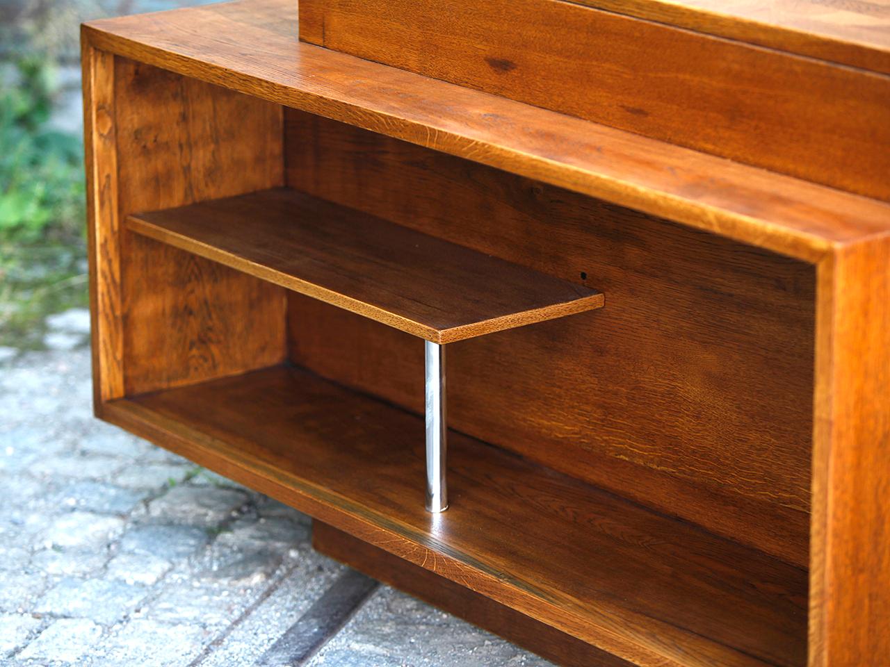 Aluminum Large Freestanding Functionalist Desk, Jiri Kroha, 1930s For Sale