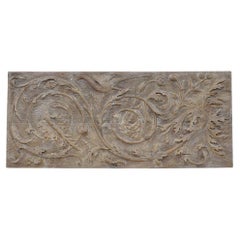 Large French 17th century Baroque Hand carved Oak Panel
