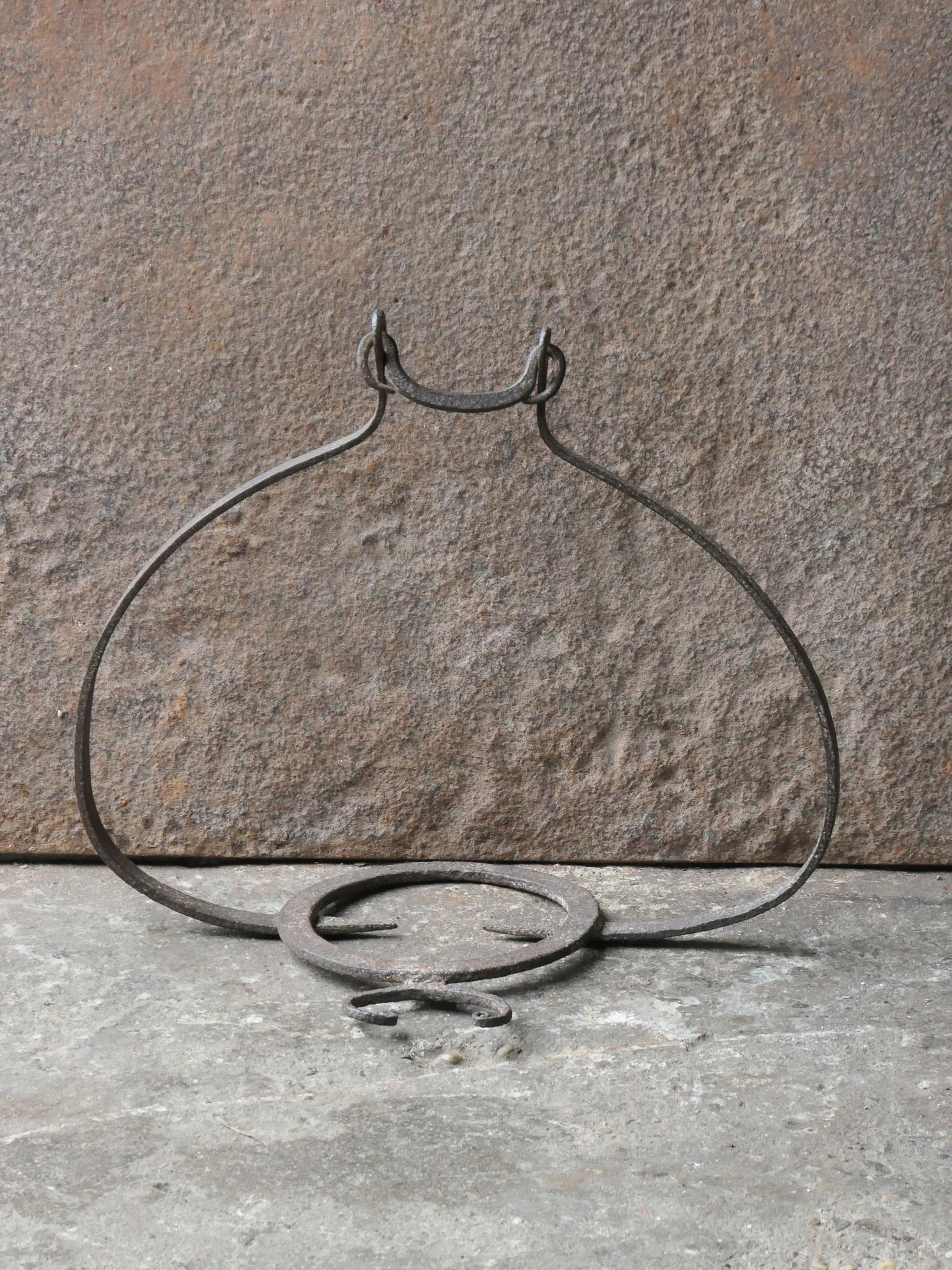 Forged Large French 17th Century Louis XIV Period Hanging Trivet For Sale