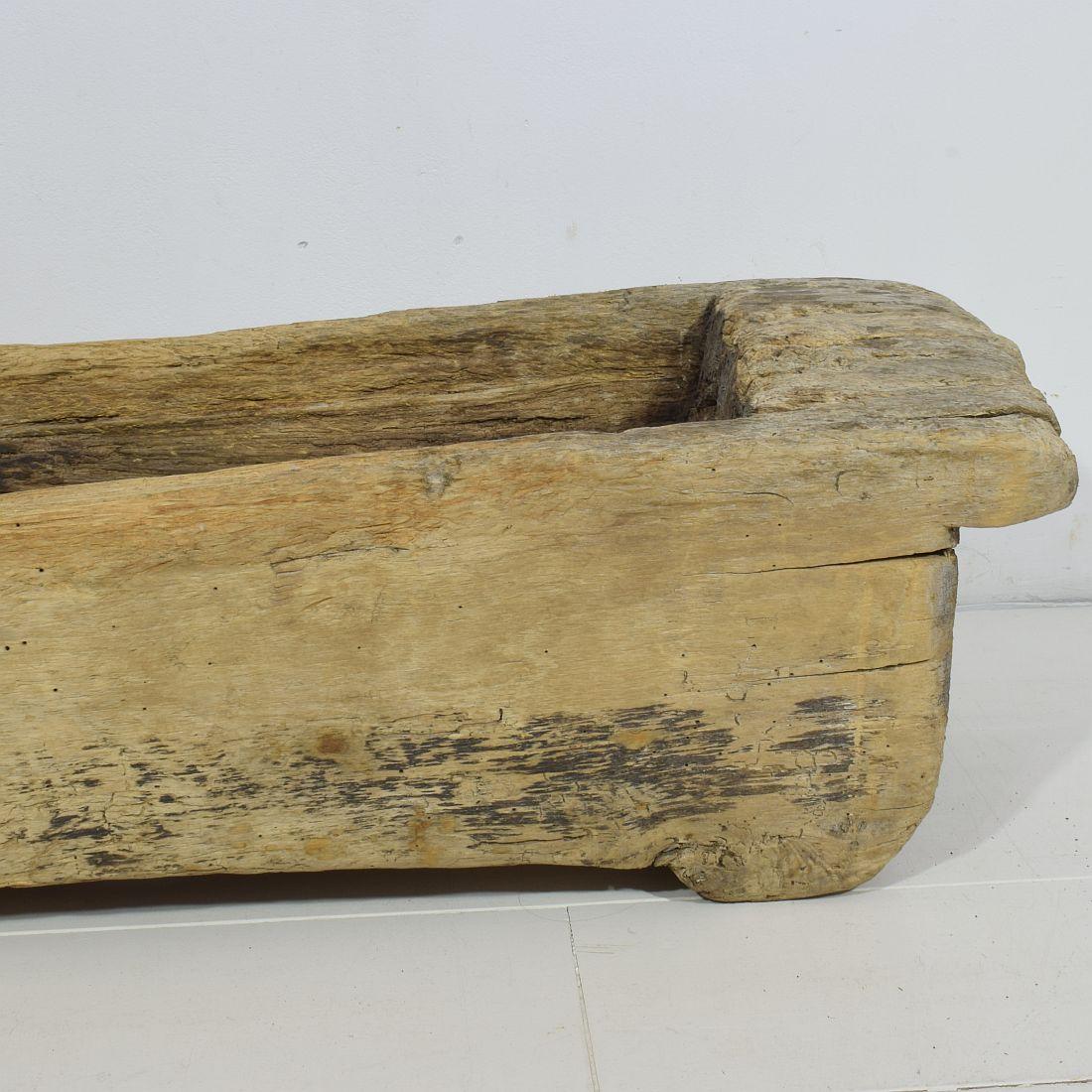 Large French 18/ 19th Century, Carved Wooden Bowl / Sink 5