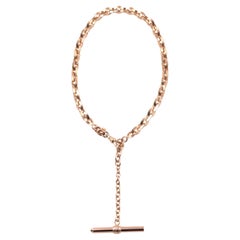 Grande collana francese con catena di orologi in oro rosa 18kt
