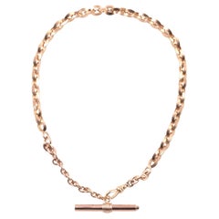 Large French 18kt Rose Gold Watch Chain Necklace Large French 18kt Rose Gold Watch Chain Necklace