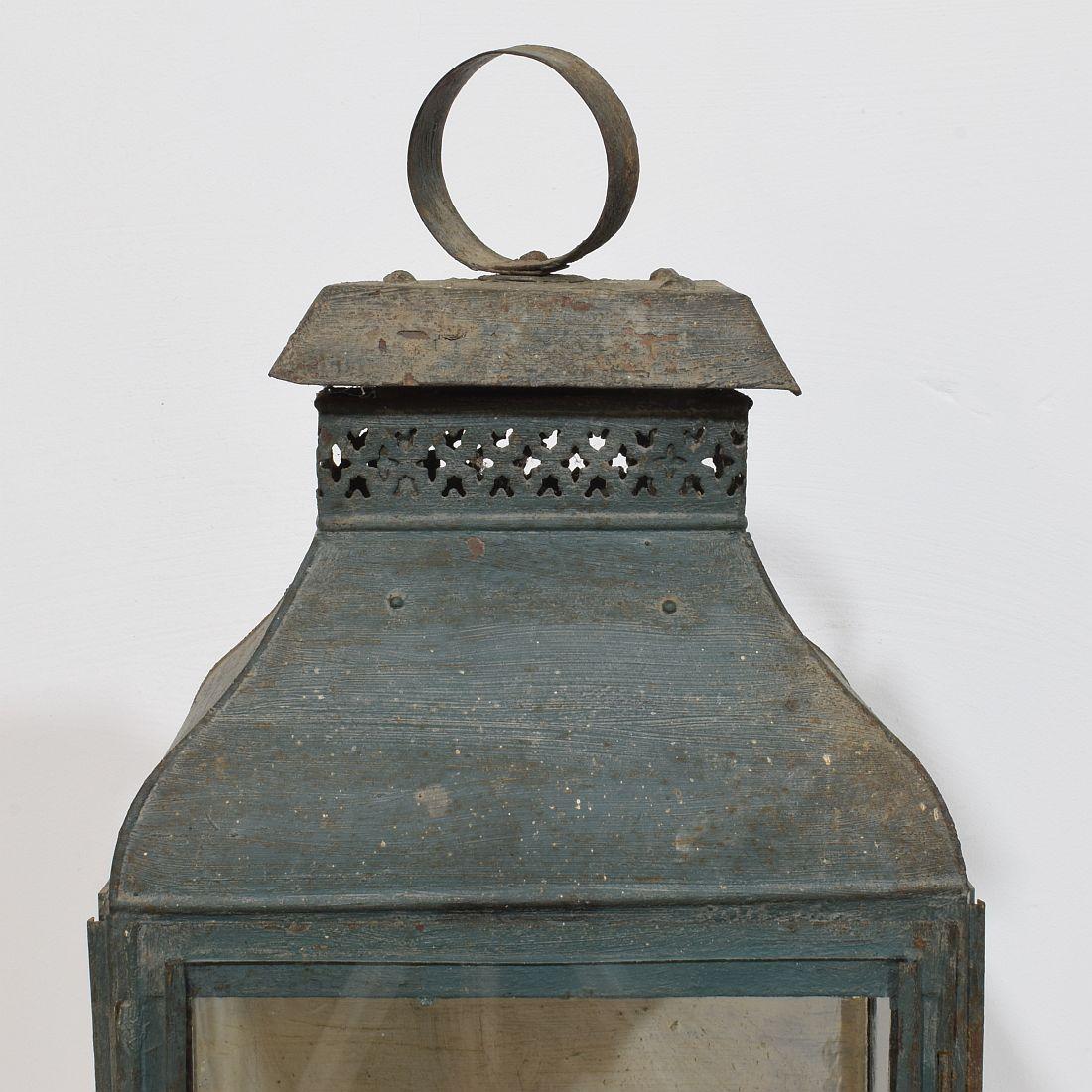 Large French, 18th/19th Century Metal Lantern For Sale 5