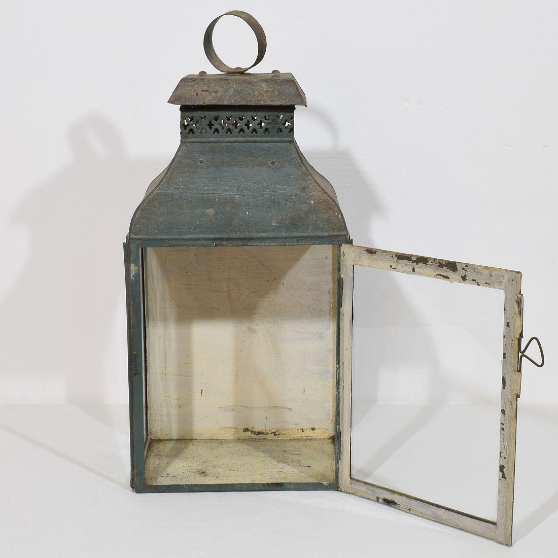 Hand-Crafted Large French, 18th/19th Century Metal Lantern For Sale