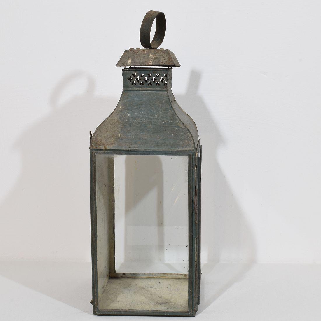 Large French, 18th/19th Century Metal Lantern For Sale 2