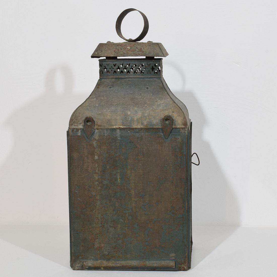 Large French, 18th/19th Century Metal Lantern For Sale 3