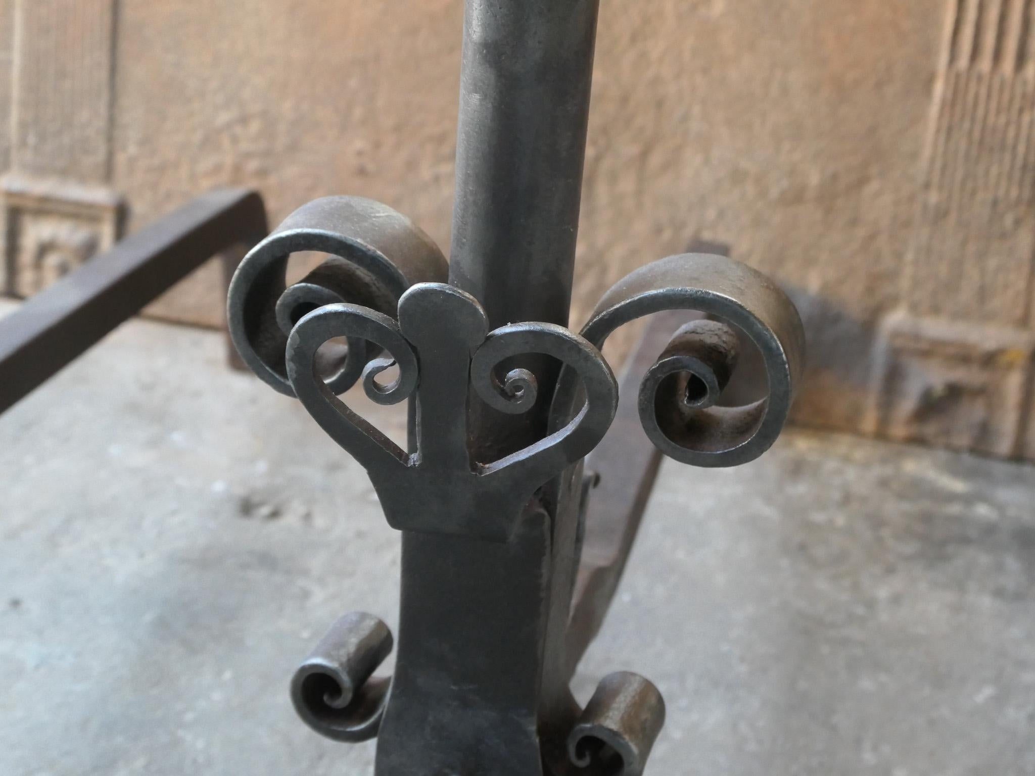 Large French 18th Century Andirons or Landiers For Sale 6