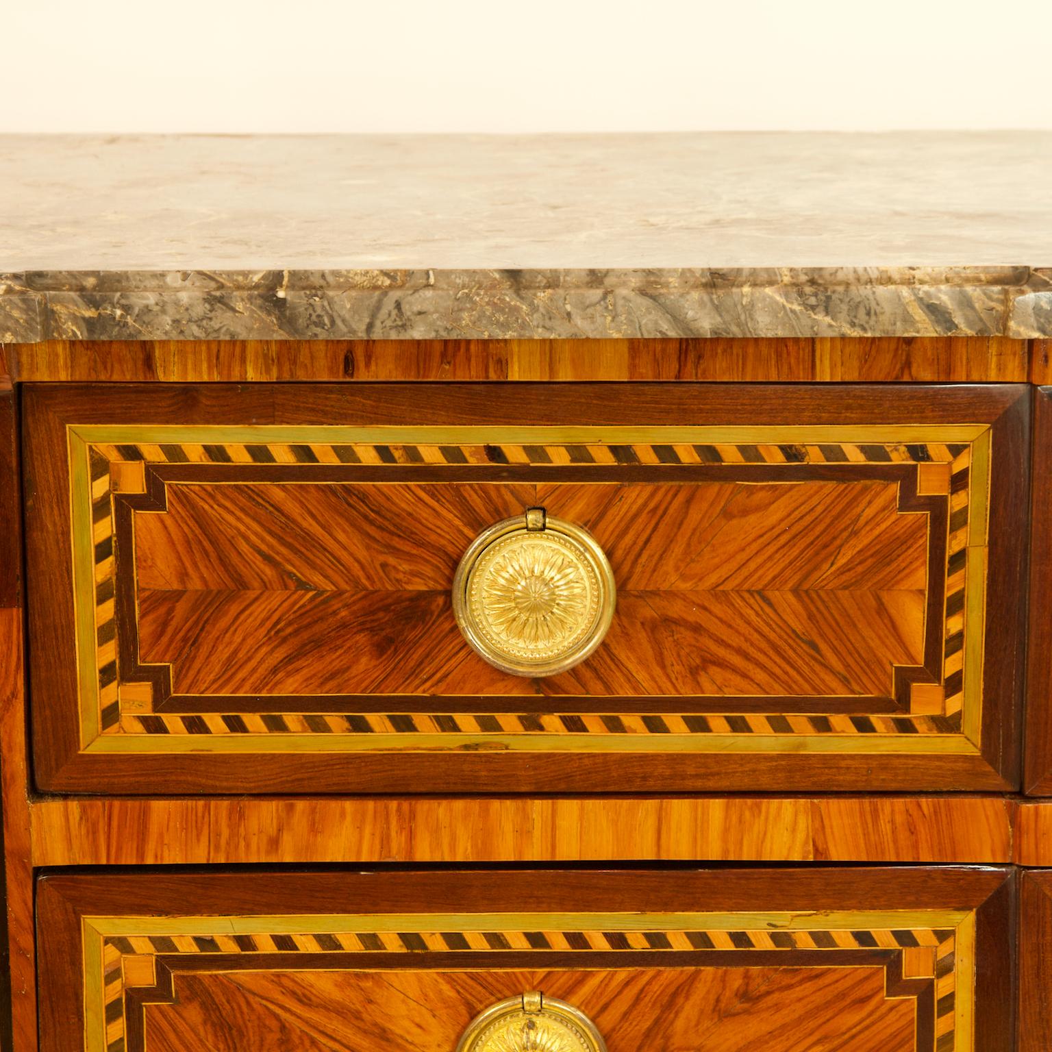 Large French 18th Century Louis XVI Marquetry Commode or Chest of Drawers 4