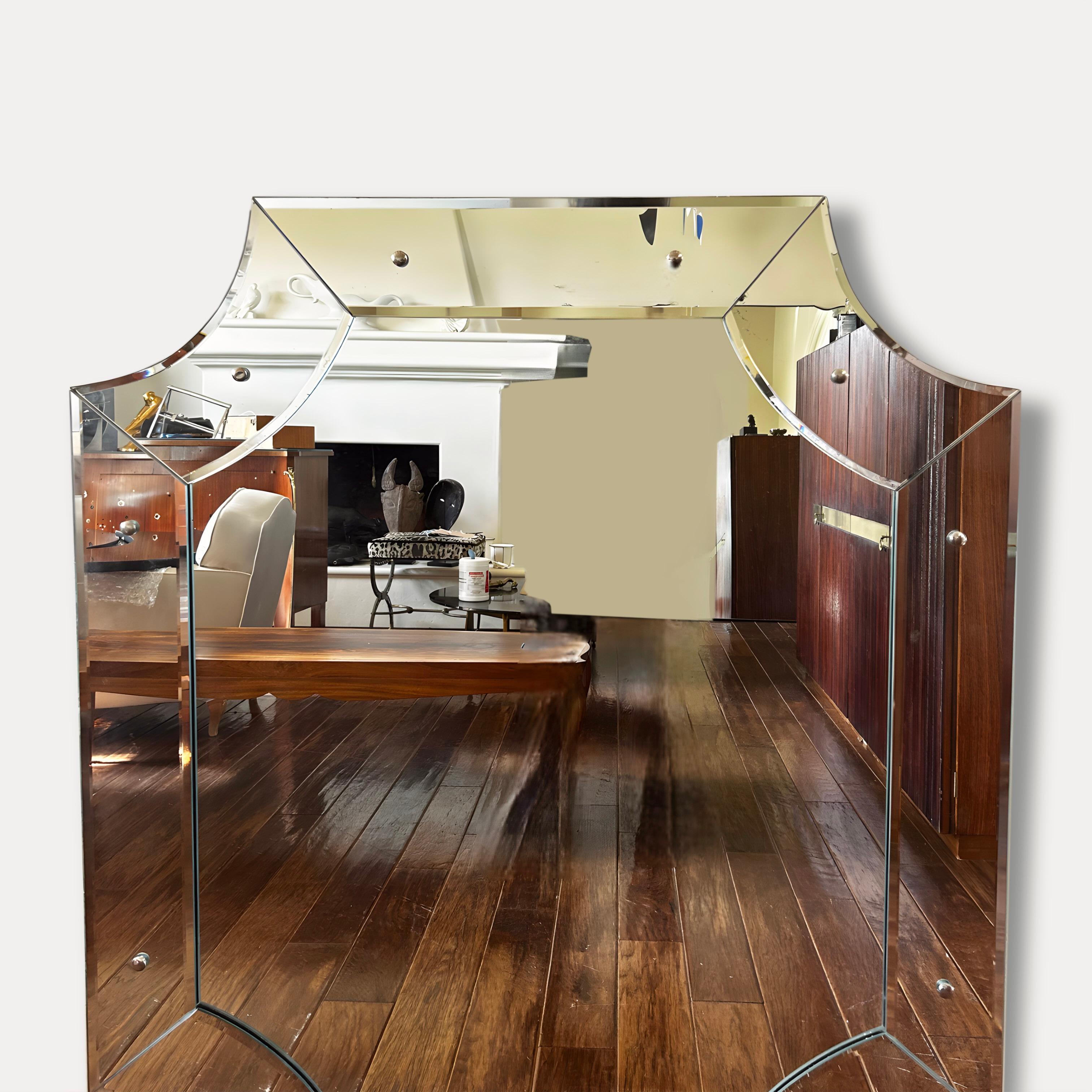 Large French 1940s Mirror (Französisch) im Angebot